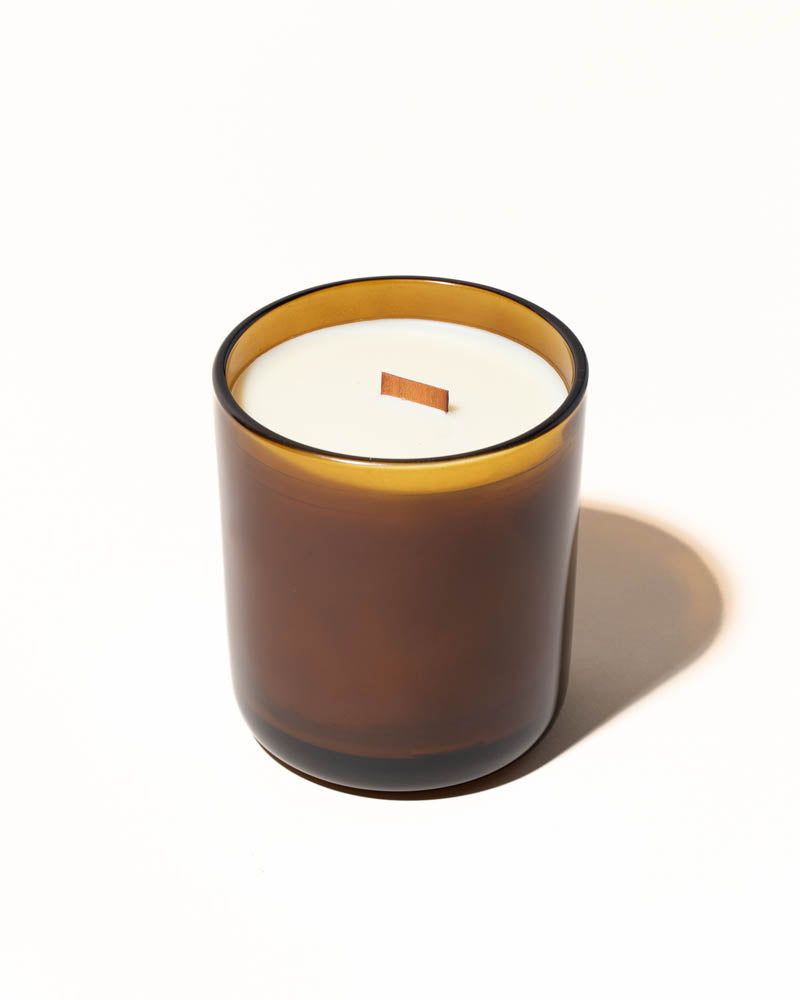 Finished candle made with Beeswax Coco Creme candle wax