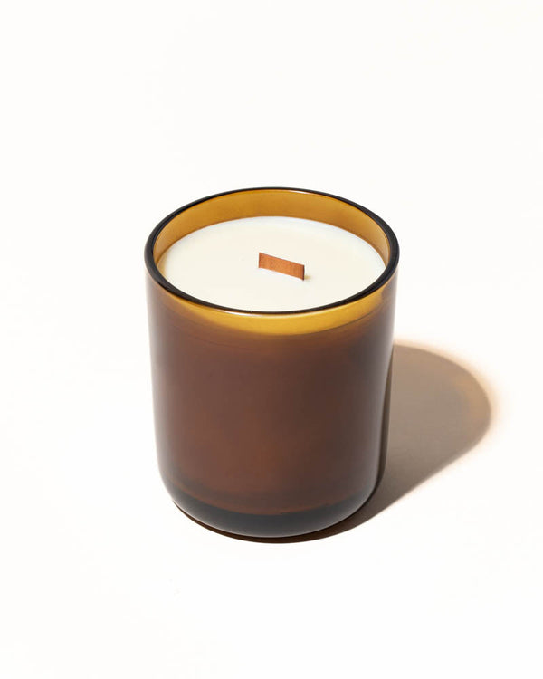 Finished candle made with Beeswax Coco Creme candle wax