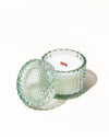 Finished container candle made with makesy Deluxe Satin Soy™ Wax showing smooth satin finish