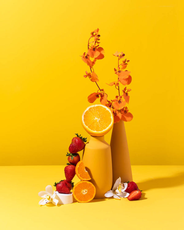 Makesy Glistening Clementine and Strawberry Silk fragrance oil bottle with bright citrus and fruity berry scent profile