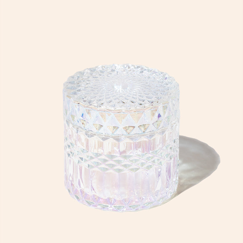 7oz Posh™ iridescent glass candle vessel with lid – discontinued colorway by makesy