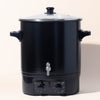 Detail view of makesy® candle wax melter showing build quality and pouring spout design