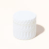 7oz Posh™ glass candle jar in gloss white with matching lid – last-chance colorway
