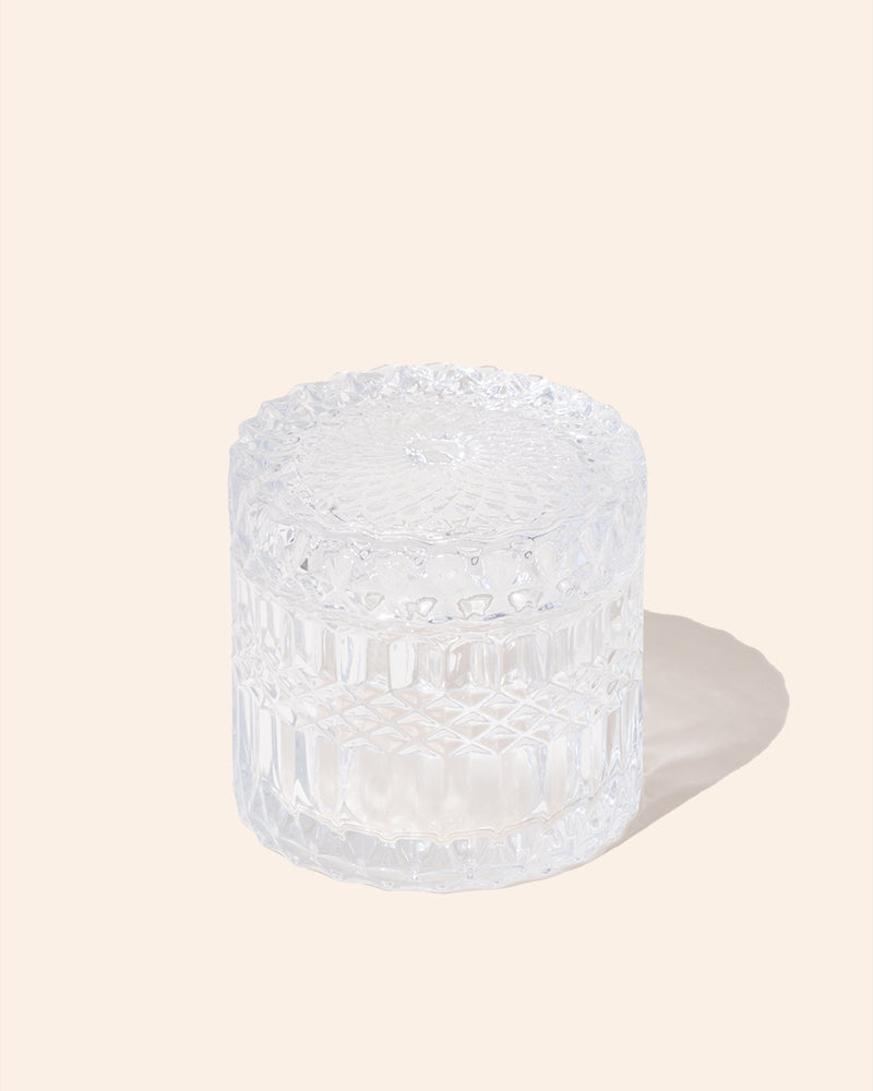 7oz Posh™ Glass Candle Vessel & Lid – Heavy-Weight Crystal Design