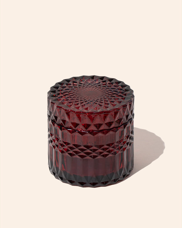 7oz Posh™ Glass Candle Vessel & Lid – Heavy-Weight Crystal Design