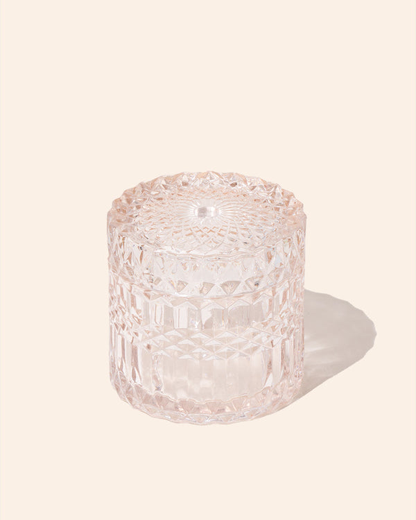 7oz Posh™ Glass Candle Vessel & Lid – Heavy-Weight Crystal Design