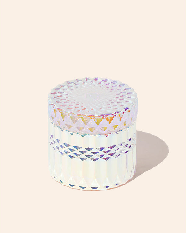 7oz Posh™ Glass Candle Vessel & Lid – Heavy-Weight Crystal Design