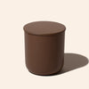 8oz Aura® matte umber glass candle vessel and lid for container candles