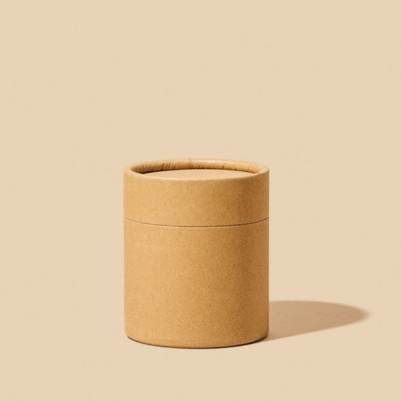 6.7oz / 200ml kraft paperboard jar with lid on white background