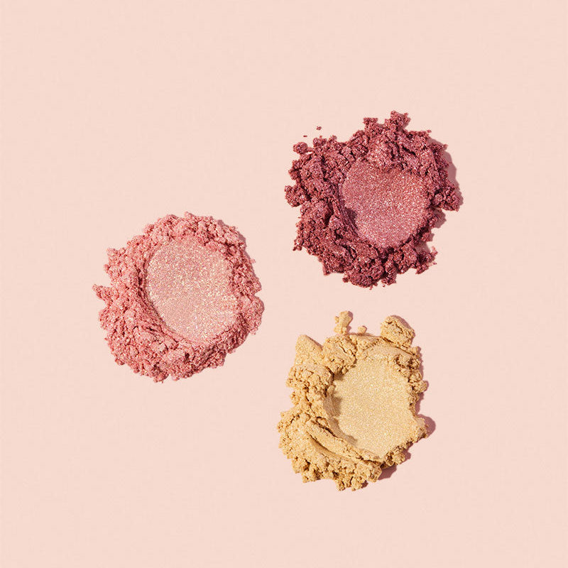 makesy shimmer mica powder collection for DIY lip gloss and lip oil in multiple shades