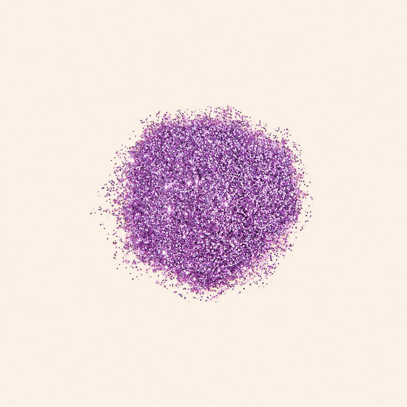 makesy fine eco glitter in amethyst — biodegradable fine-cut glitter for candles, resin crafts and beauty