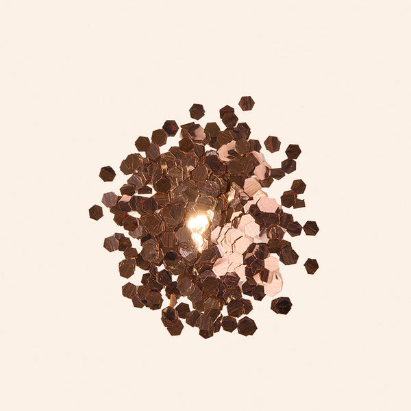 makesy large eco glitter in Copper shade — chunky biodegradable glitter for cosmetics and crafts
