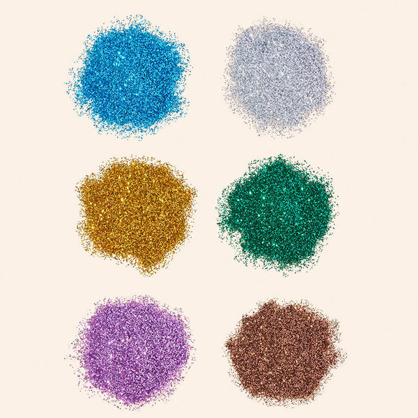 makesy fine eco glitter collection in multiple shades — biodegradable glitter for candles, soap making and crafts