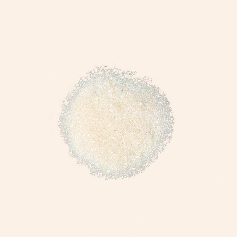 Round textured rug with a subtle pattern on a light beige background