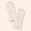 Cream nitrile chemical resistant gloves for soap making by makesy, sold as a set of 2 pairs