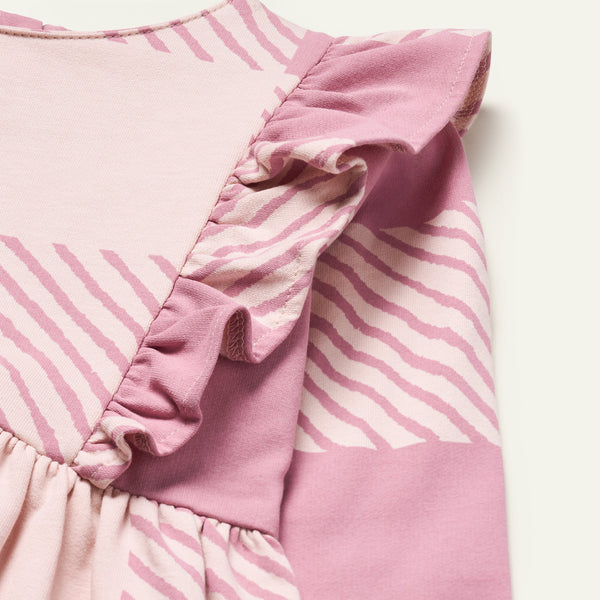 Recycled Cotton Buffalo Check RuffleDress