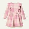 Recycled Cotton Buffalo Check RuffleDress