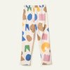 Colorful patterned pants on a white background