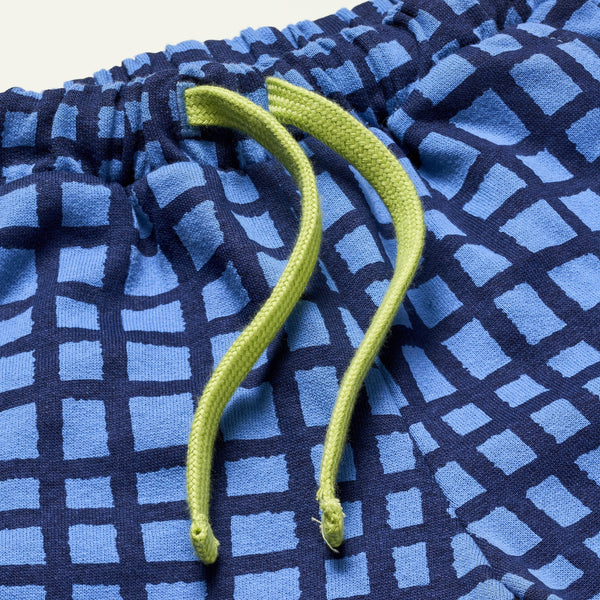 Recycled Cotton Blue Grid Jogger