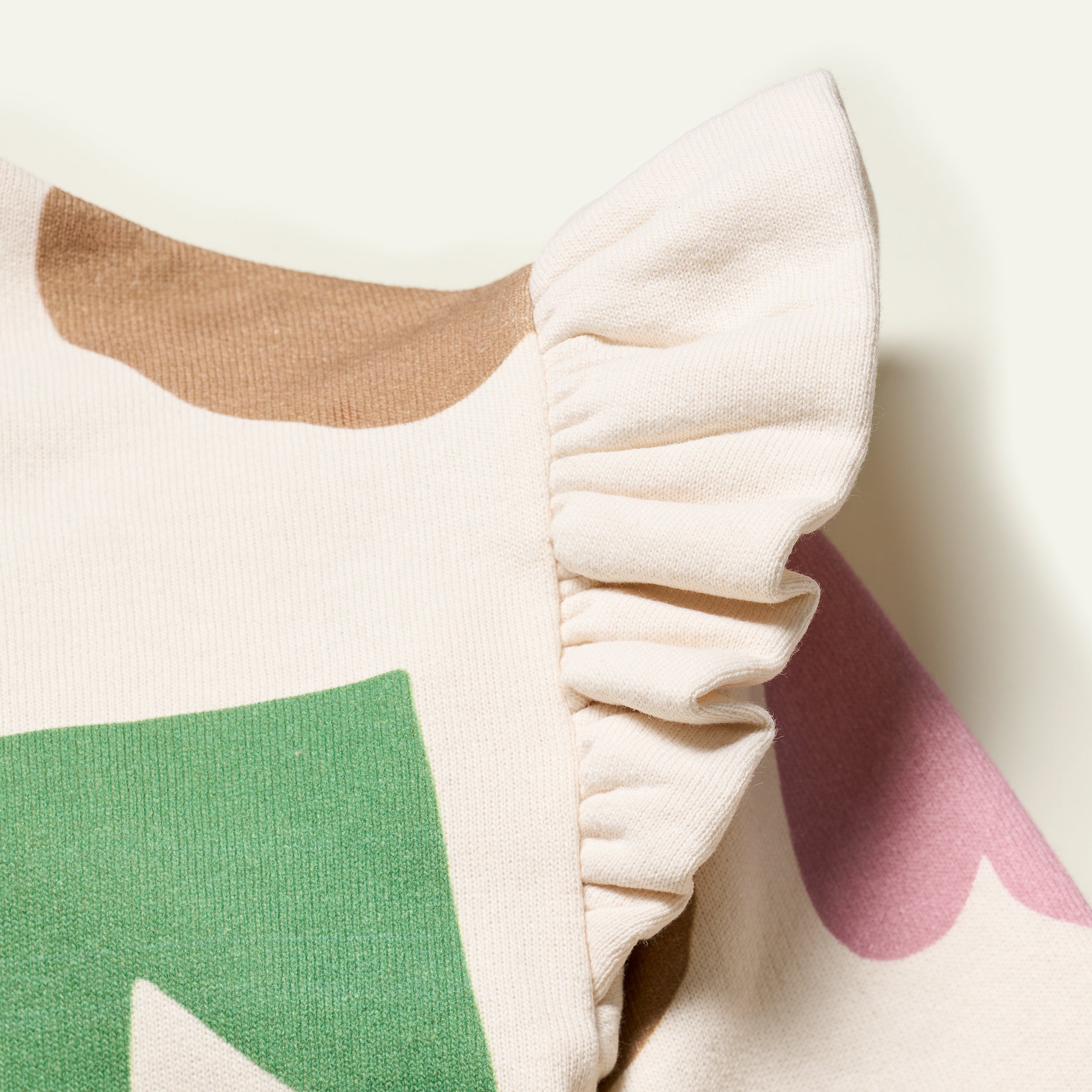 Recycled Cotton Mon Coeur Ruffled Sweatshirt