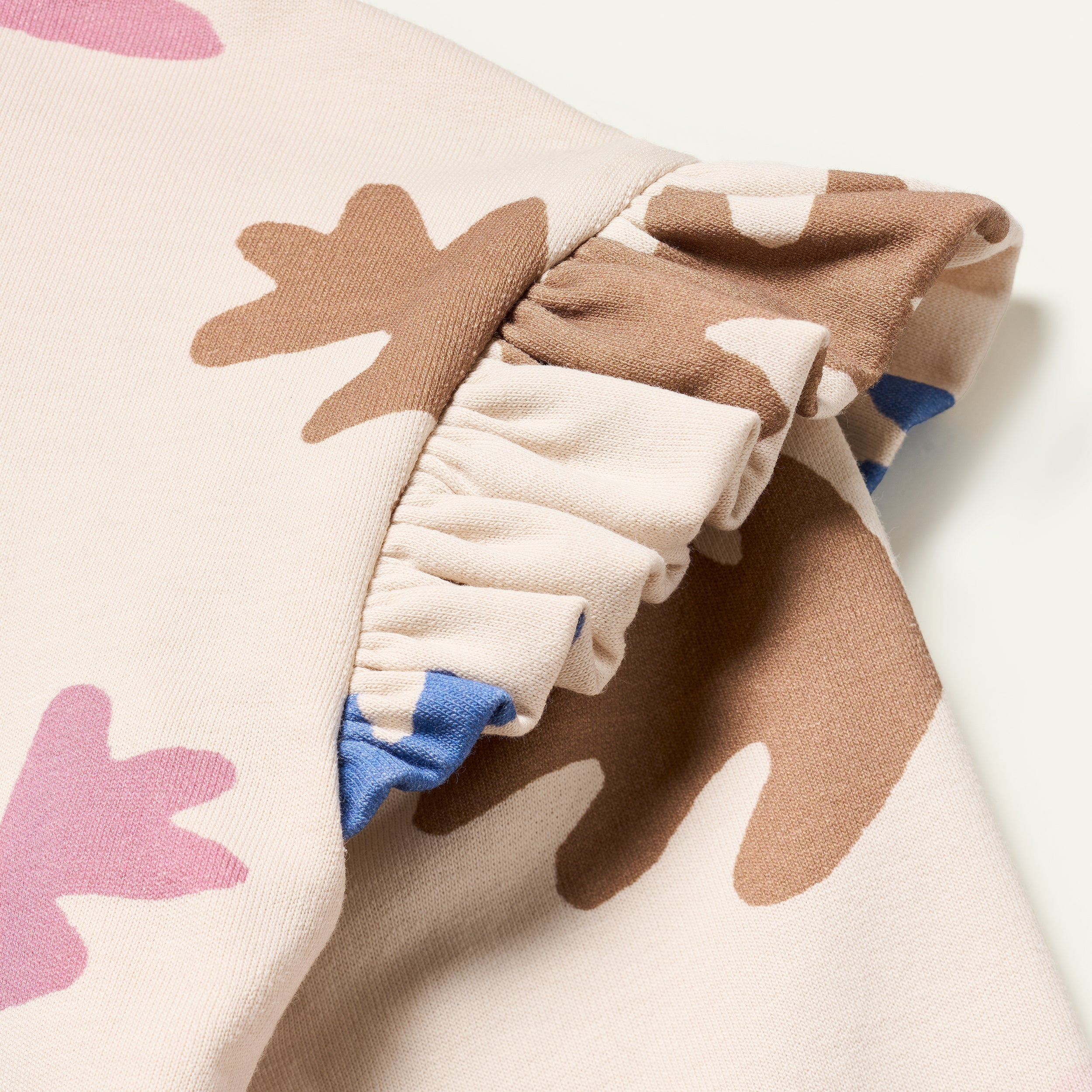 Recycled Cotton Autumn Ruffle Sweatshirt