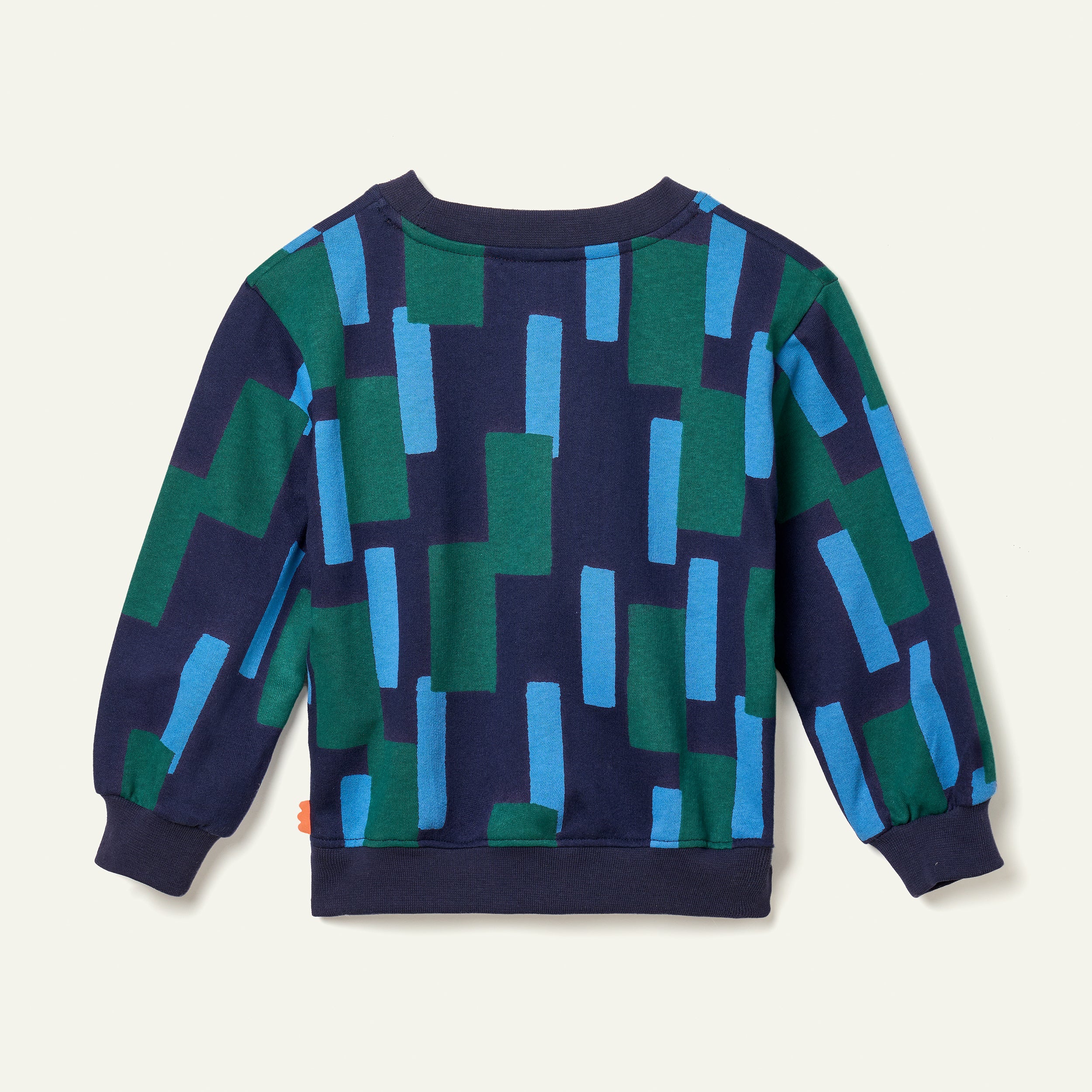 Recycled Cotton Blue Block Sweatshirt
