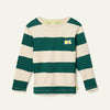 Recycled Cotton Green Rugby Stripe T-Shirt