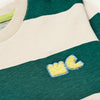 Recycled Cotton Green Rugby Stripe T-Shirt