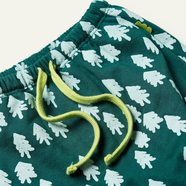 Mon Coeur Snowy Pine Jogger detail shot showing elastic waistband and pull-on fit