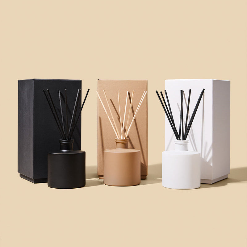 Close-up of Dream Diffuser Box showing sleek high-end design for reed diffuser bottles