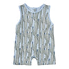 Bamboo blend sleeveless baby romper in Blooming Saguaro cactus print by Apple Park