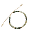 Elemental Stone Adjustable Bracelet in gold-plated recycled brass with natural semi-precious stones by Fair Anita