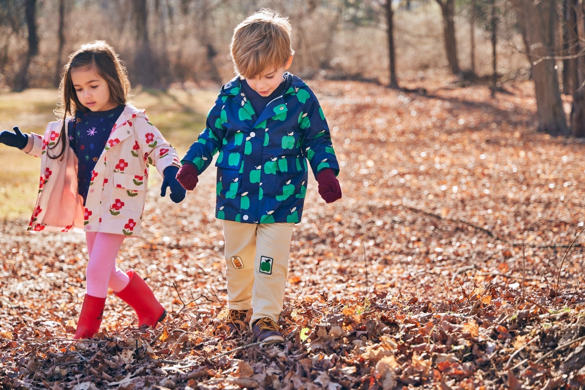 Mon Coeur recycled cotton kids leggings in coordinated outfit for children