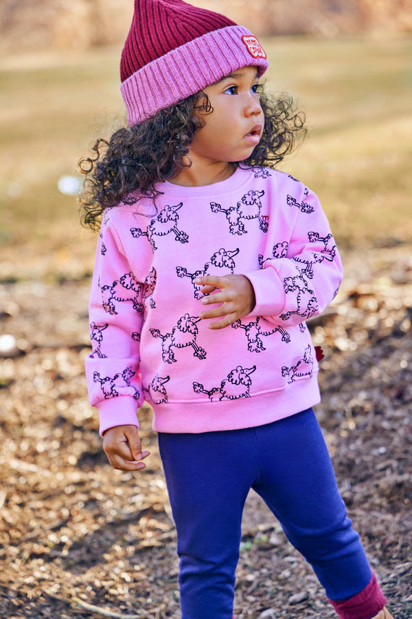 Mon Coeur Recycled Cotton Baby Leggings laid flat showing classic fit and sustainable fabric detail