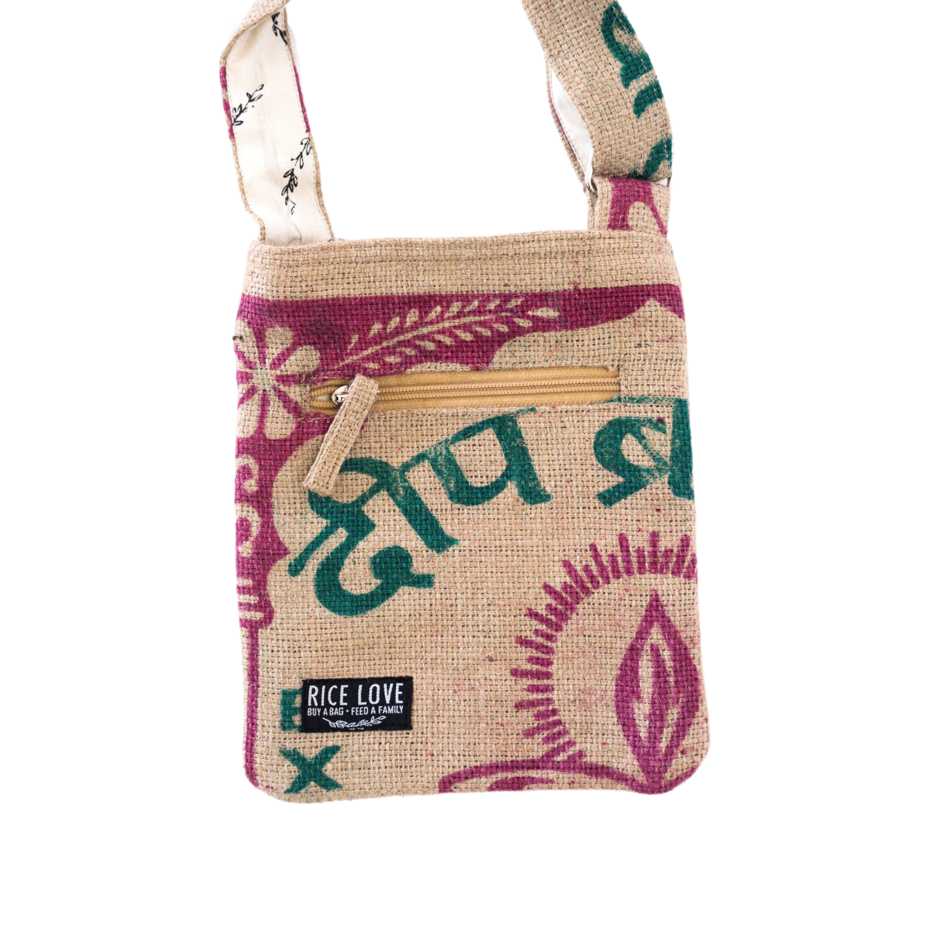 Everyday Purse - Recycled jute bag by Rice Love, front view