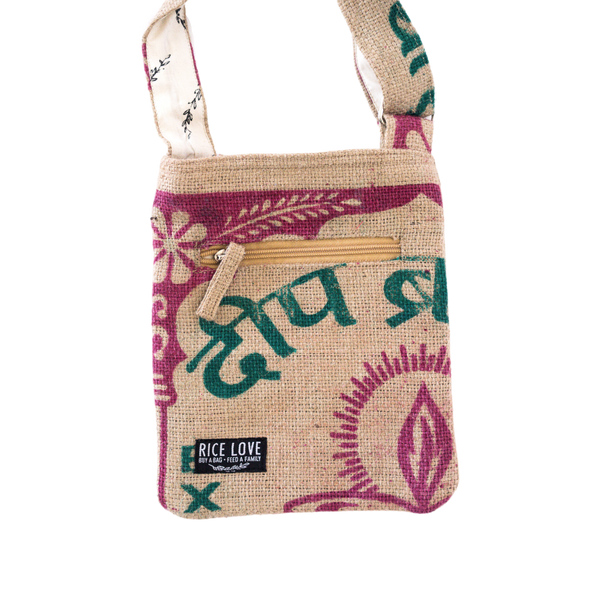 Everyday Purse - Recycled jute bag by Rice Love, front view