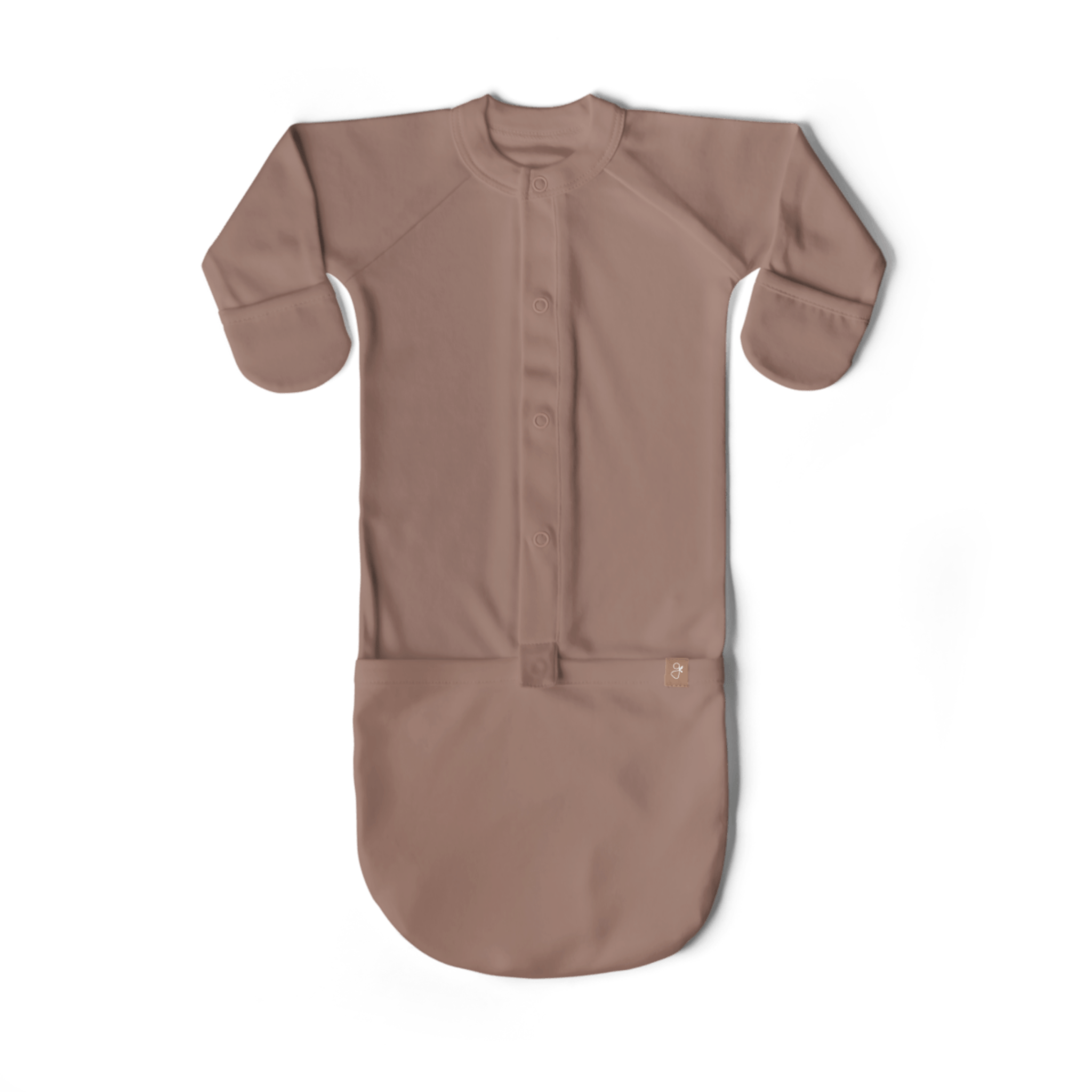 Brown baby onesie on a transparent background