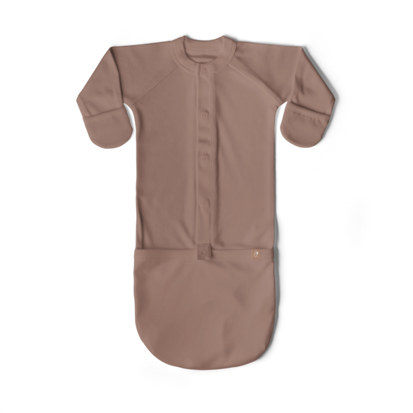 Brown baby onesie on a transparent background