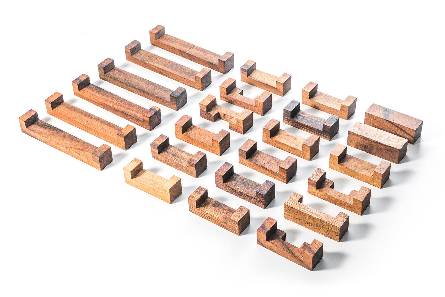 24 non-identical interlocking puzzle pieces for adults — Construct STEM brain teaser