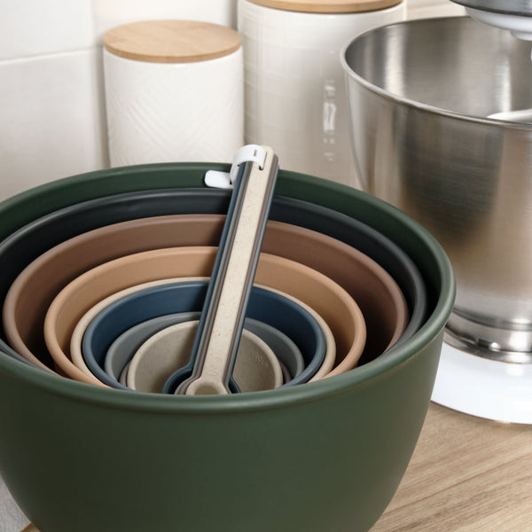 Full Bamboozle Astrik Mega Baking Bundle set laid out showing all 13 pieces including bowls, cups and spoons