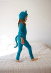 Blue Cat Pajama Costume styled as sleepwear