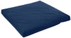 Navy blue mattress cover on a white background