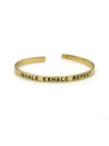 Breathe Quote Cuff – Adjustable Recycled Metal Bracelet