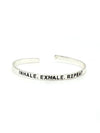 Breathe Quote Cuff – Adjustable Recycled Metal Bracelet