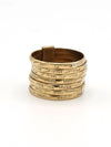 Stacked Armor Statement Ring | Recycled Brass | Fair Anita