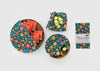 Meli wraps with fruit and vegetables on a white background