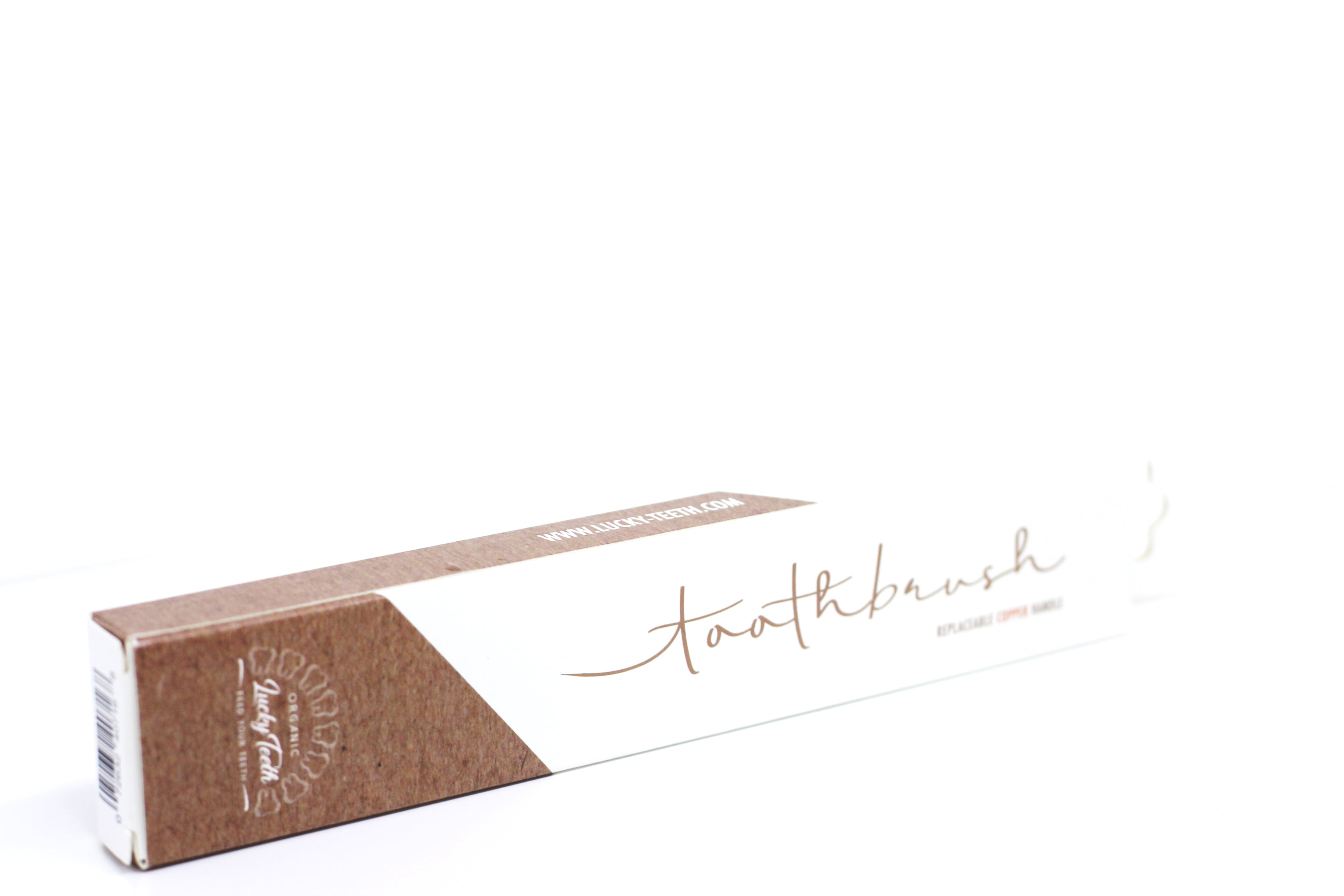 Replaceable Bamboo Toothbrush Copper Handle - Soft Charcoal Bristles