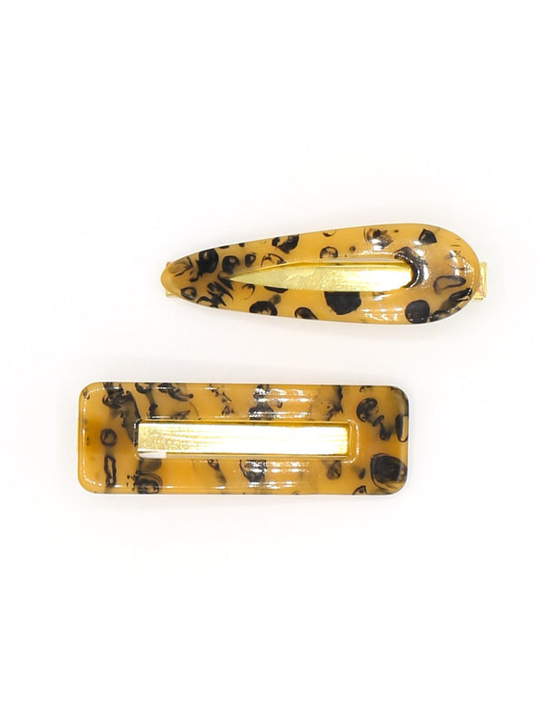Ethically Made Resin Hair Clips | Fair Trade | Set of 2