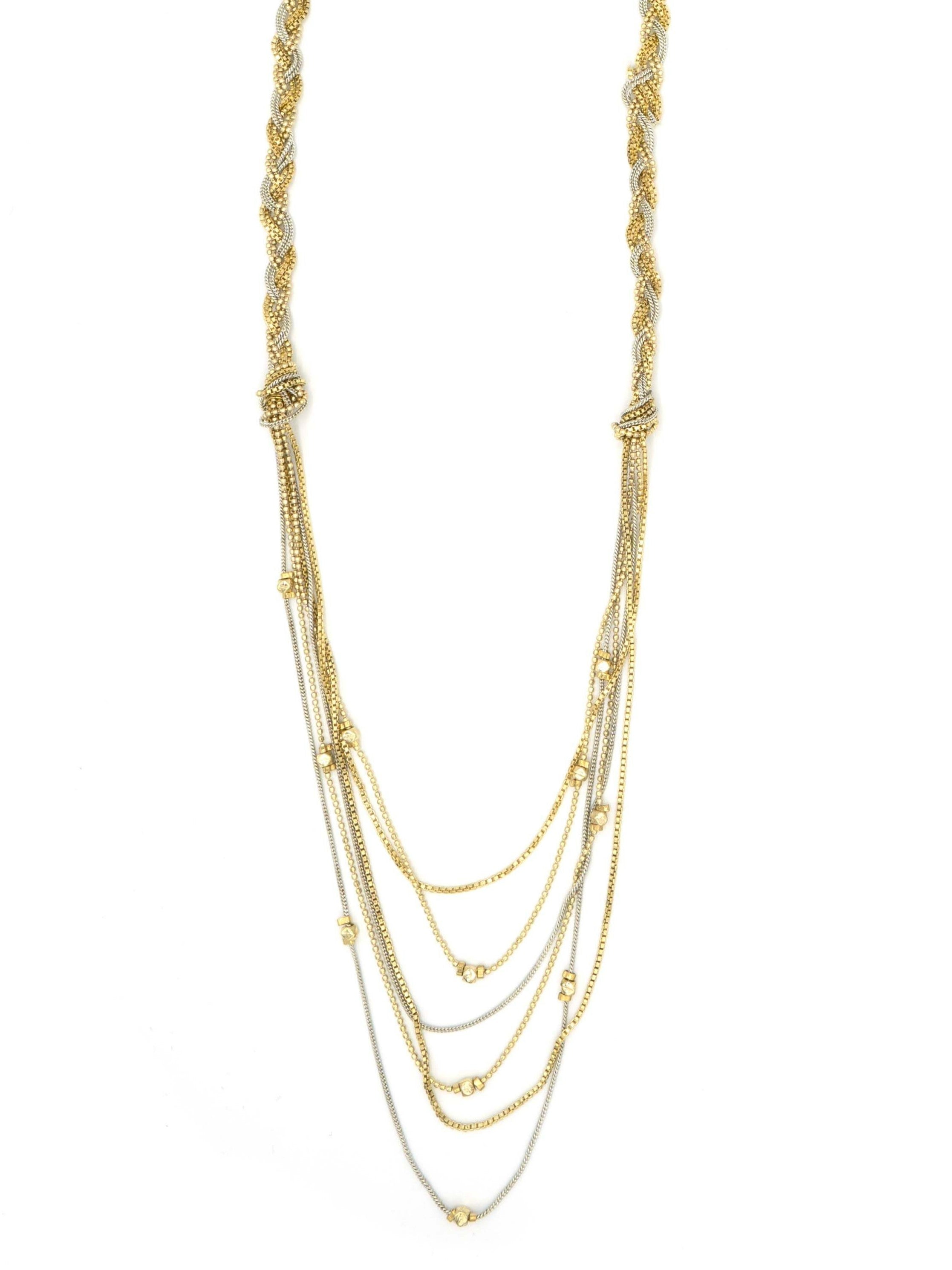 Braided Chain Necklace – Recycled Brass & Silver-Plated, Nickel-Free
