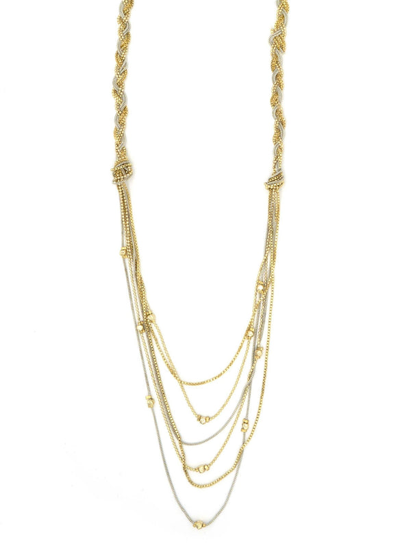 Braided Chain Necklace – Recycled Brass & Silver-Plated, Nickel-Free